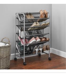 ***5 tier  Metal Mesh Shoe Organizer