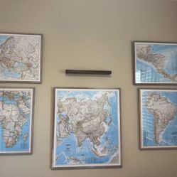 Custom Framed Global Maps - 5