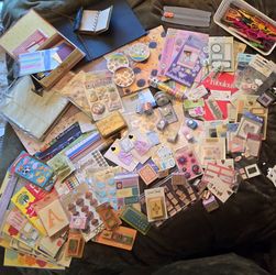 HUGE Scrapbooking Craft Lot – Albums, 1500+ Pieces, Paper, Stamps, Tools + Decorative Scissors