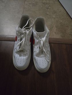 Air force 1 red swosh size 13 us