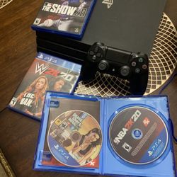 Ps4 Pro 1tb With One Controller And 4 Games 