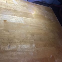 Item 1193. Kitchen Maple Top Breakfast Table;  Need Refinishing 