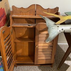 Vintage Solid Wood  Wall Cabinets Louvered Doors
