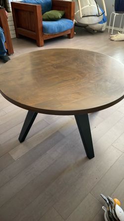 Wood coffee table