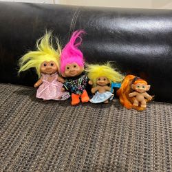 4 really Cool Vintage Trolls $35 Take Them All