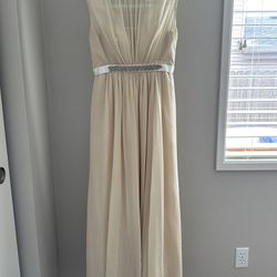 Beige Bridesmaid Dress 