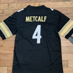 Black DK Metcalf Pittsburg Steelers Football Jersey Or Watt
