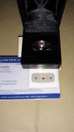 New mans Ruby and Sapphire ring