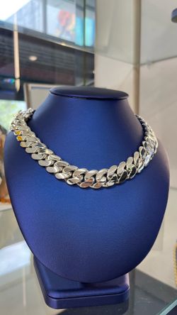 HUGE .950 MIAMI CUBAN LINK CHAIN 20MM 18” WITH TRADITIONAL BOX LOCK