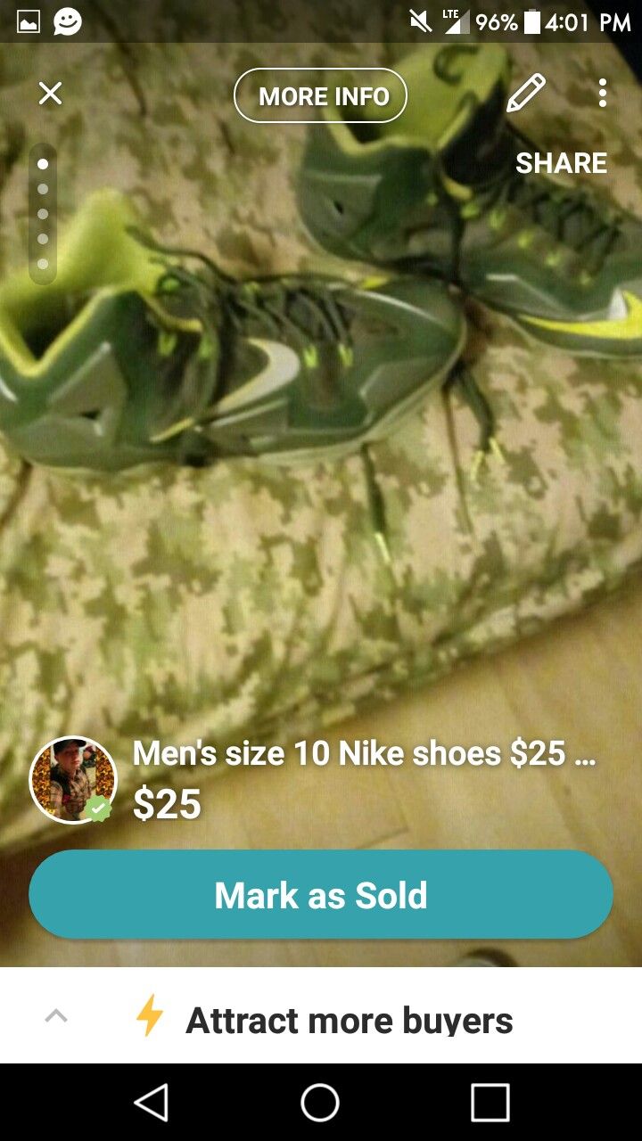 Men's size 10 Nike shoes LeBron James $15