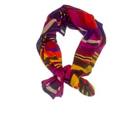 Susan Graver Sheer Geometric Stripe Scarf One Size