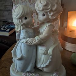 Precious Moments 1998 A Very Special Bond Vintage Sculpture Statue Rare Figurine