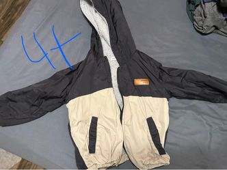 Two-Tone Hooded Zip-Up Windbreaker Jacket