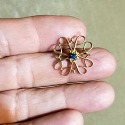 Avon 1960's Club Member Awards Sapphire Brooch 10 K.G.F. $60 