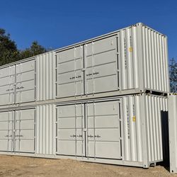 40Ft Grey With Side Doors Shipping Container