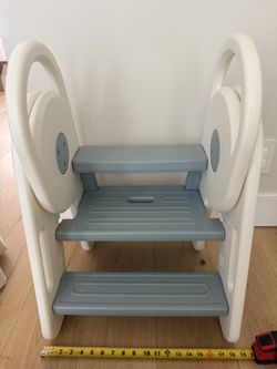 Kids Kitchen Bathroom Adjustable Step Ladder