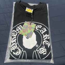 Chromes heart X Bape Shirt Size L