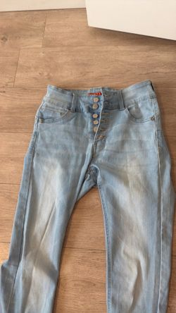Ice blue jeans