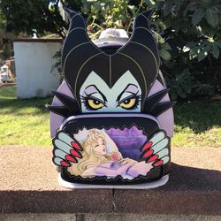 DISNEY LOUNGEFLY VILLAINS SCENE MALEFICENT SLEEPING BEAUTY MINI BACKPACK