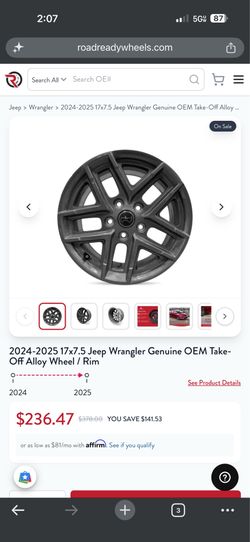 2025 stock jeep wheels and tires
