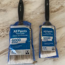 All paints angled and flat painting brush set of two 