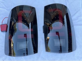 09-18 Dodge Ram Smoke Black Red LED Bar Tail Lights