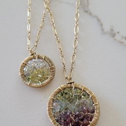 10k Gold Plated Gemstones Necklace 