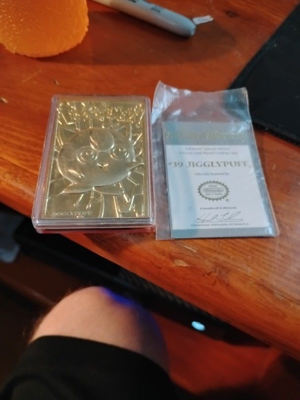 23k Gold Plated Pokemon Card From 1999