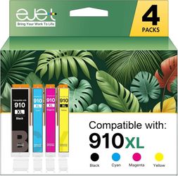 new 910XL Ink Cartridges for HP Printers Compatible with HP 910 Ink Cartridges Combo Pack 910 XL Black and Color Work with OfficeJet Pro 8020 8025 802