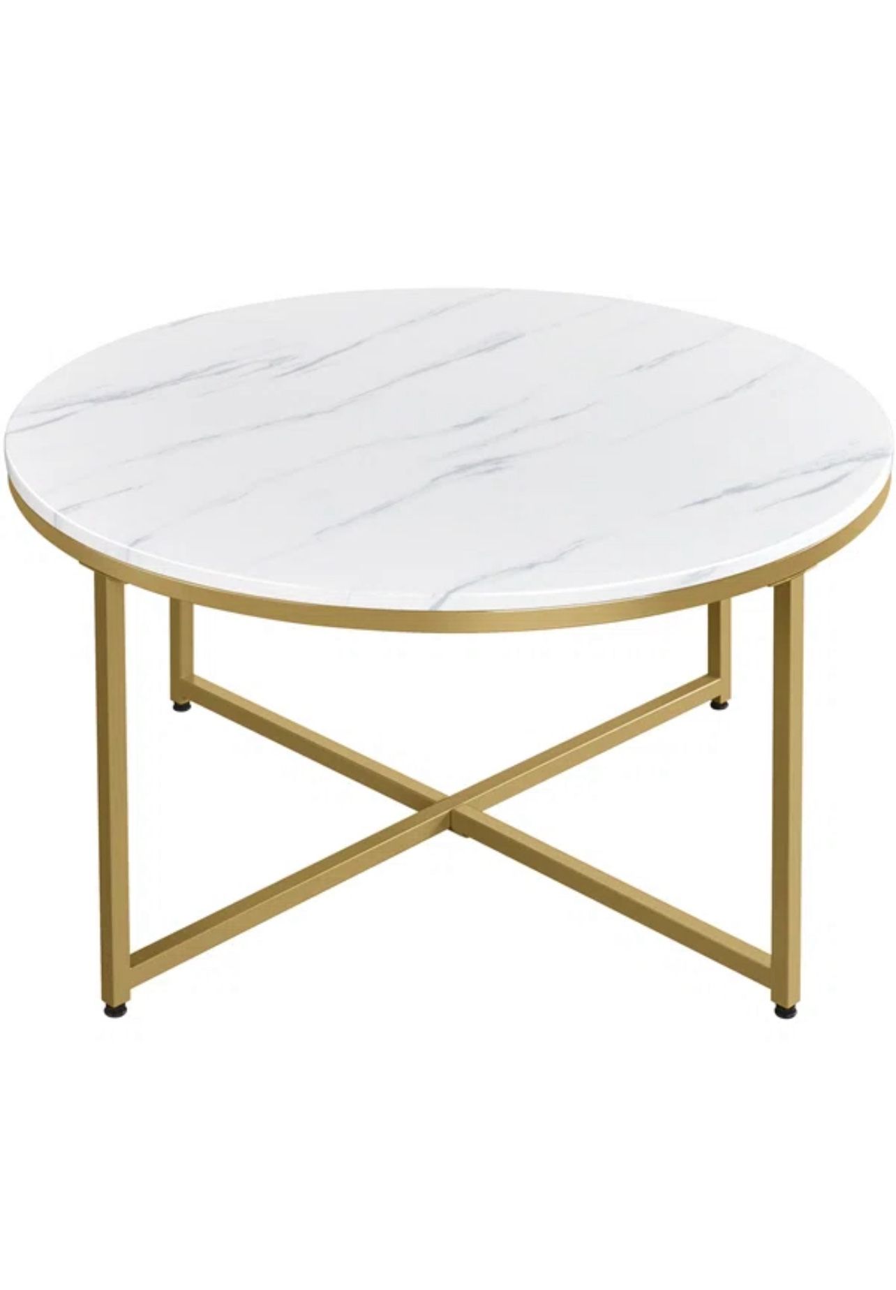 Round coffee table with Faux Marble