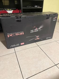 Immersive ASUS ROG Swift PG348Q 34 inch curved gaming monitor. Has a 100Hz refresh rate and NVIDIA G