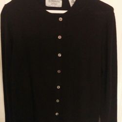 Lord & Taylor 2 Piece Sweater Set/Black/Size PM 