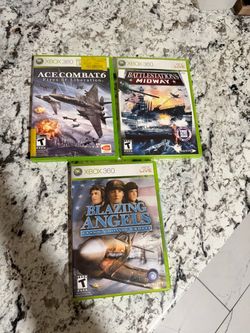 Ace Combat 6, Battlestations Midway, & blazing angels (xbox 360) video games