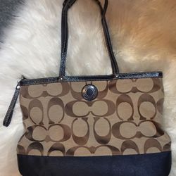 Tan & Jean Coach Purse New!