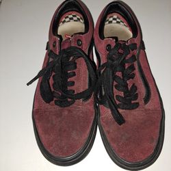 Van's Maroon Suede Shoes Men's Size 6.0 