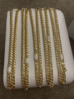 5 GOLD CUBAN CHAINS 24”💯(GOLD FILLED/ORO LAMINADO)🔥📲