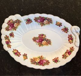 Floral Royal Albert Porcelain Oval Serving Platter