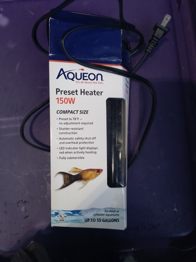 Heater, Filter And Gravel Vacuum For Fish Tank