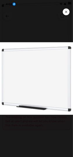 VIZ-PRO Dry Erase Whiteboard + Acrylic Marker Holder – Like New