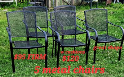 5 black chairs LIKE NEW