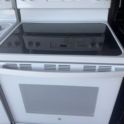 GE® 30" White Smooth Top Electric Range