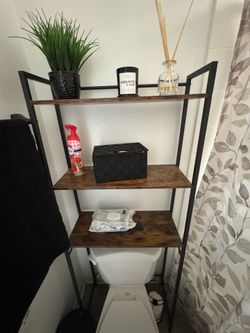 Over the toilet shelf