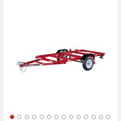 Red Folding Trailer From Harbor Freight With Tittle