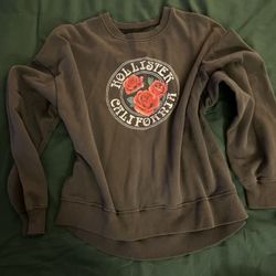 Hollister Oversized Gray Sweatshirt S