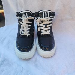 CHRISTIAN DIOR D-PLAYER SNEAKER IN BLACK/WHITE WOMEN SIZE 37