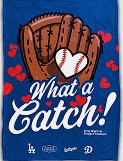 What a catch date night LA Dodger blanket
