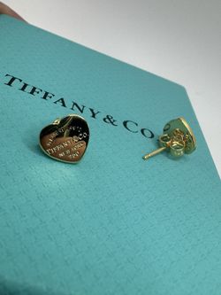 Tiffany Return to Double Heart 18K Gold Earrings