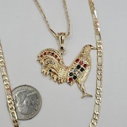 Rooster Chain Gold-plated 