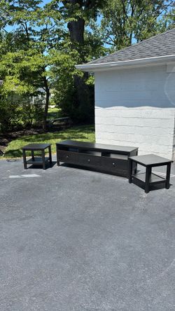 Entertainment center and End tables