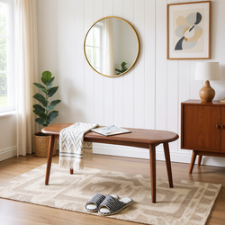 Inari Mid-Century Solid Wood Bench